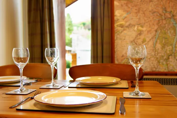 Lodge interior dining